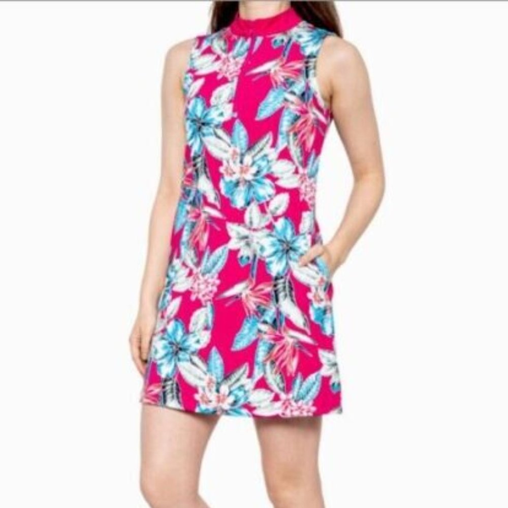 Tommy Bahama Golf Tennis Dress w/ Shorts Set. NEW Pink Floral Tropical. NWT